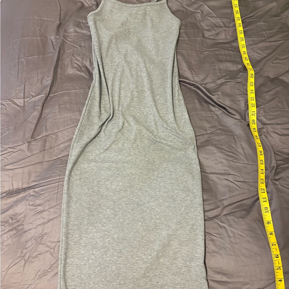 Elegant Gray Sleeveless Dress